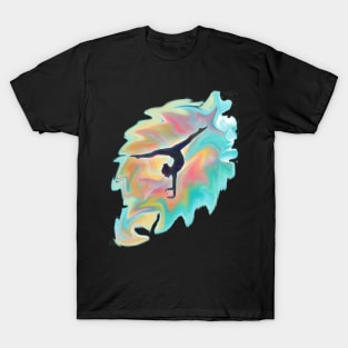 Watercolor Swirl Dancer - Gymnast - Acro Dancer T-Shirt